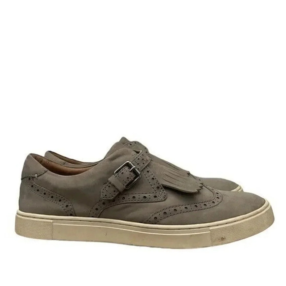 Frye Gemma Kilte Light Tan Brown Leather Slip On Sneakers 10 - Picture 1 of 9